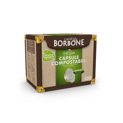 CAFFÈ BORBONE Don Carlo Compostabile Miscela Oro - 100 Capsule - Compatibili con le Macchine ad uso domestico Lavazza A Modo Mio